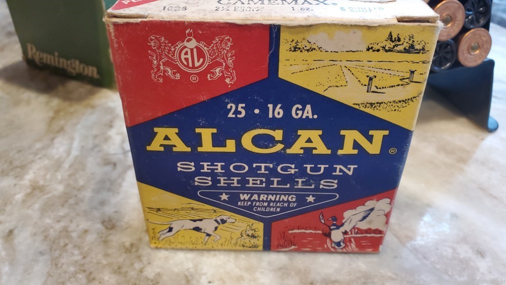 16 Gauge Shotshells - 50 rounds #6's mixed bag some vintage Alcan & Rem-img-5