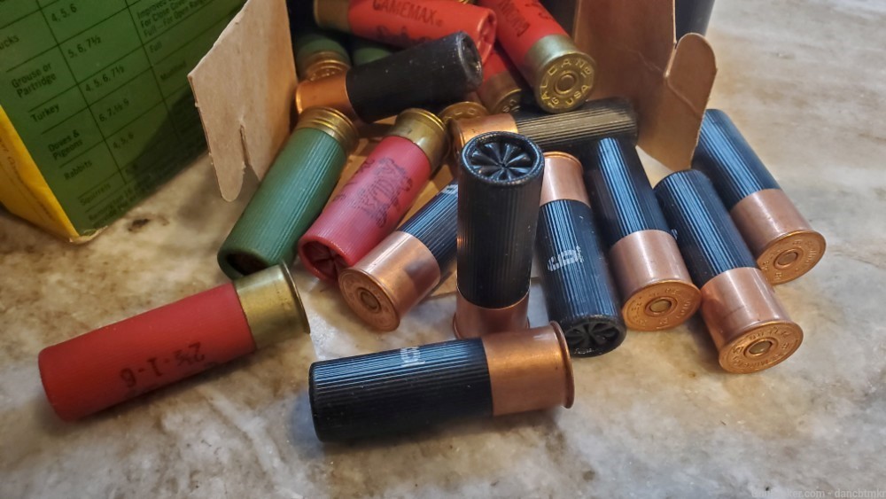 16 Gauge Shotshells - 50 rounds #6's mixed bag some vintage Alcan & Rem-img-15
