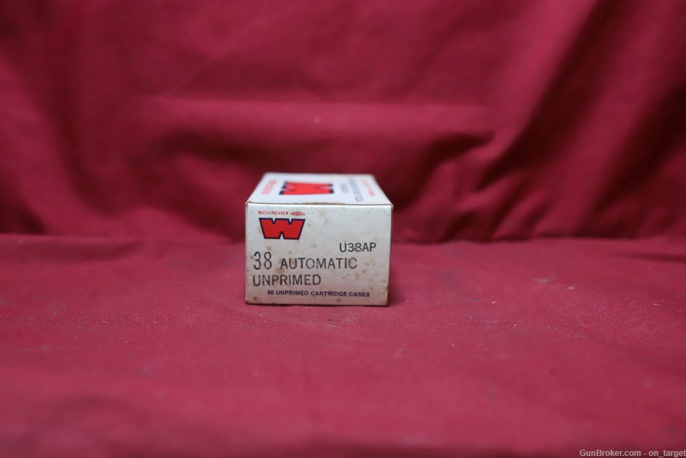 Winchester / Western 38 Auto Factory Unprimed Brass New, Old Stock 50 Count-img-0