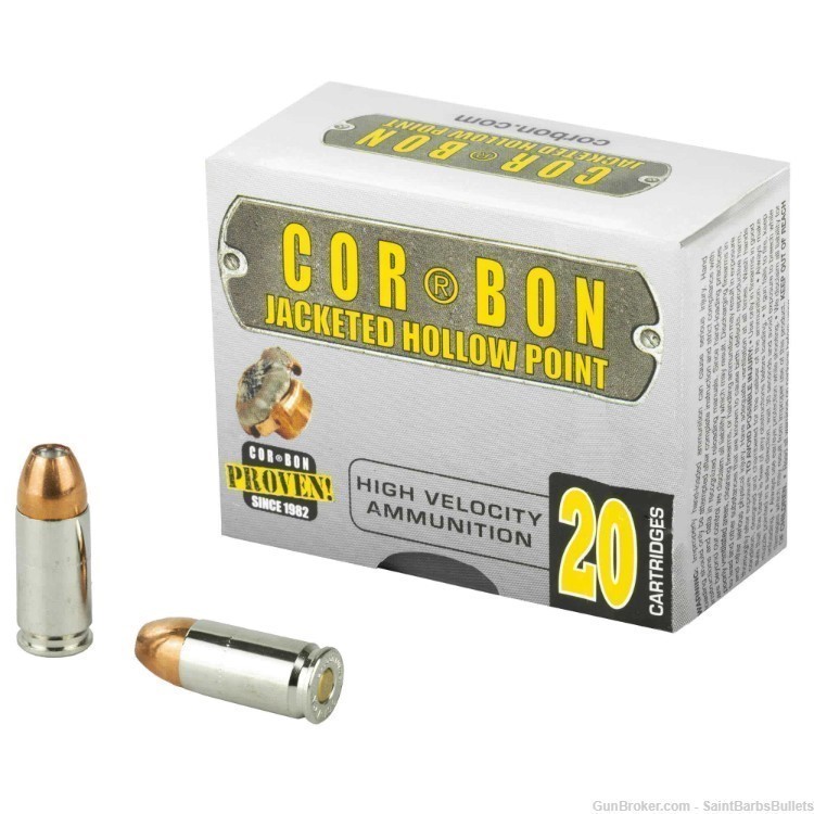 CorBon 9mm Luger +P 115gr Self-Defense JHP - 20 Rounds-img-0