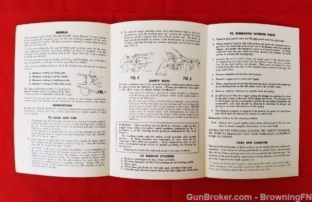 Orig Ruger Super Bearcat Owners Manual 1972-img-1