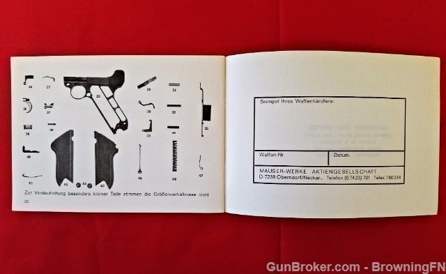 Orig Mauser .30 & 9mm Luger Owners Manual German-img-2