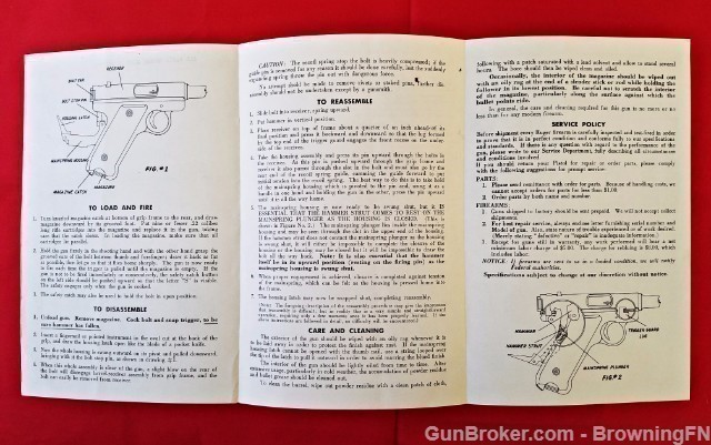 Orig Ruger M1 Target Model Owners Instruction Manual 1967-img-1