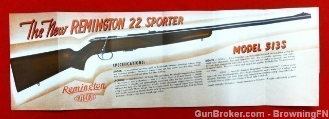 Orig Remington 22 Sporter Model 513S Flyer-img-2