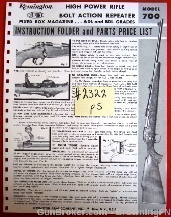 Orig Remington Owners Instruction Manual Model 700-img-0