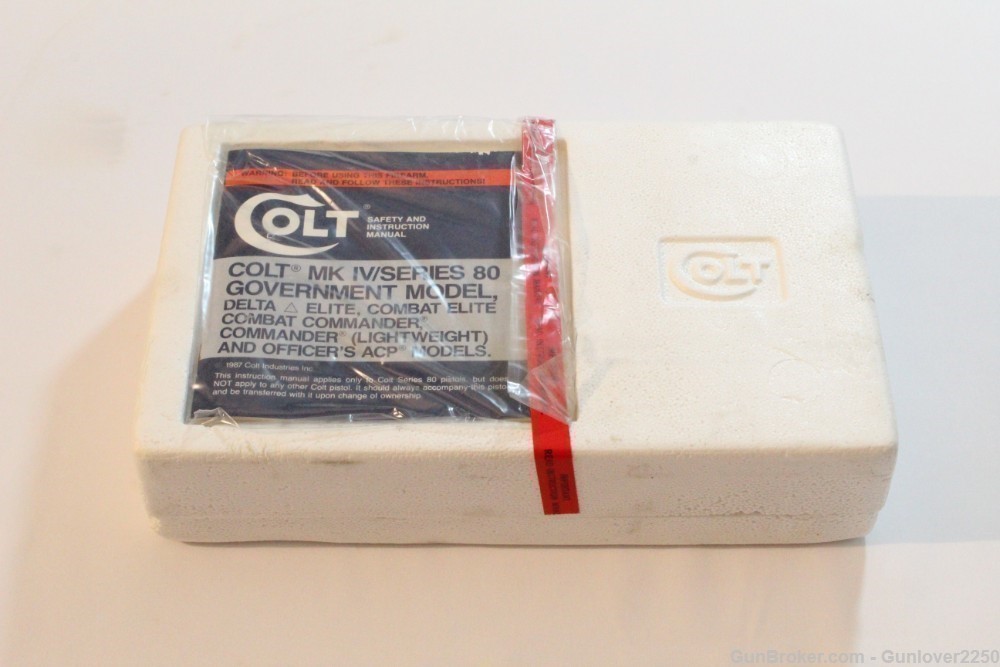 Colt EMPTY original Factory box w/ manual and original grips for 10MM Delta-img-4
