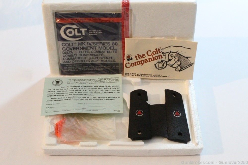 Colt EMPTY original Factory box w/ manual and original grips for 10MM Delta-img-6