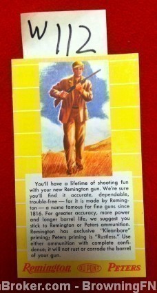 Orig Remington Peters Ammunition Flyer-img-0
