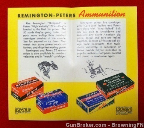 Orig Remington Peters Ammunition Flyer-img-1