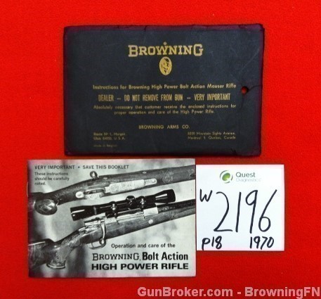 Browning Mauser Sako Action Owners Manual 1970-img-0