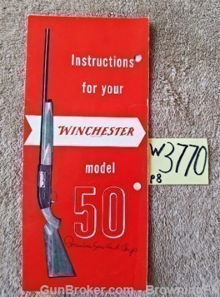 Orig Winchester Model 50 Owners Instruction Manual-img-0