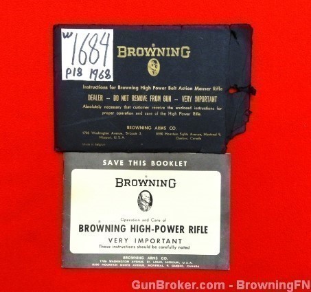 Browning Mauser Sako Action Owners Manual  1968-img-0