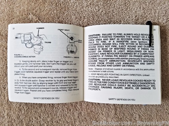 Orig Colt King Cobra Owners Manual 1986-img-1