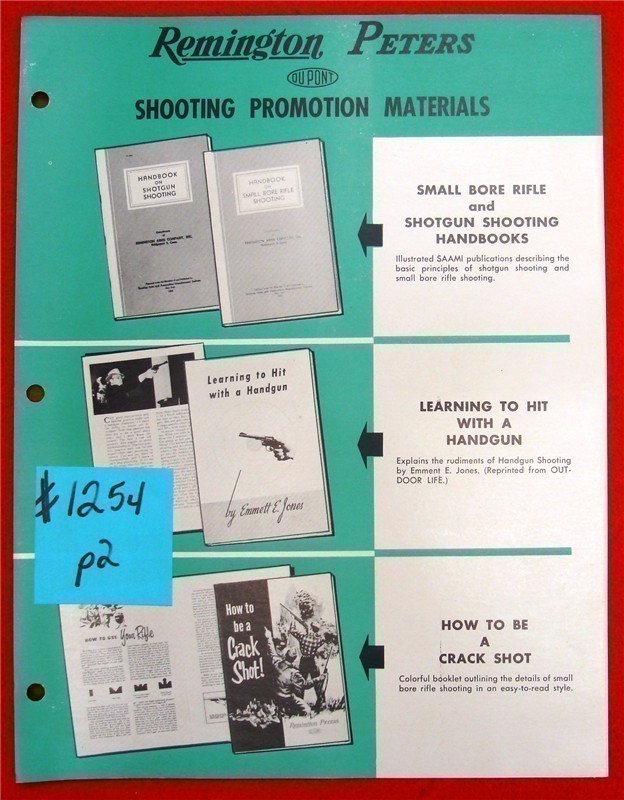 Original Remington Peters Promotional Ad Flyer-img-0
