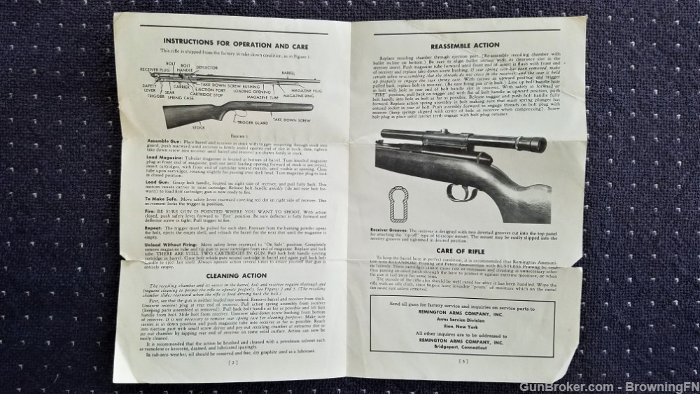 Orig Remington Model 550-1 Owners Manual-img-1