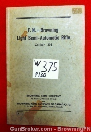 Orig Browning Light Semi-Automatic Rifle Manual-img-0