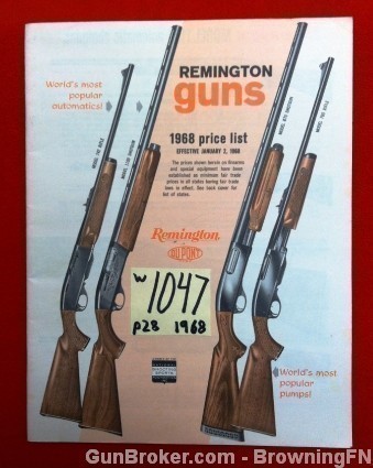 Orig Remington Price List 1968-img-0