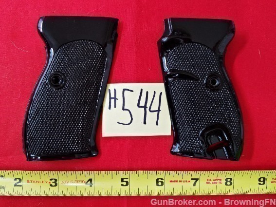 Post WWII Modern Black Plastic Walther P-38 Grips-img-0