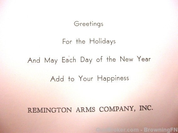 Vintage Original Remington Factory Christmas Card-img-1