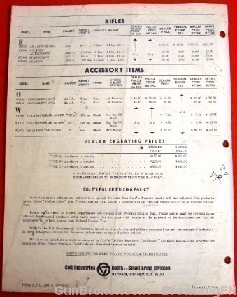 Orig Colt Price List 1969 All Models 4 pages-img-4