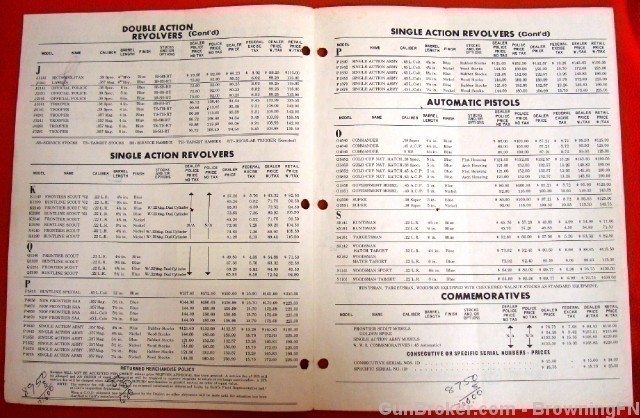 Orig Colt Price List 1969 All Models 4 pages-img-2