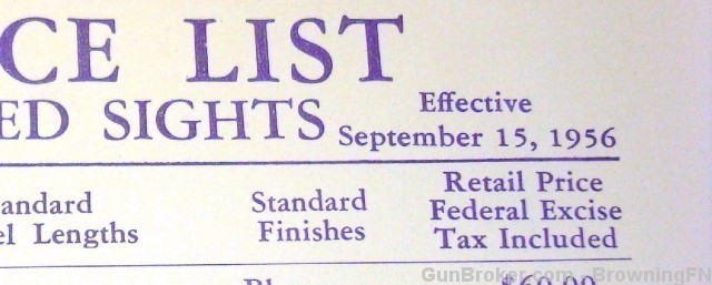 Orig S&W Flyer 1956 All Models Retail Price List-img-2