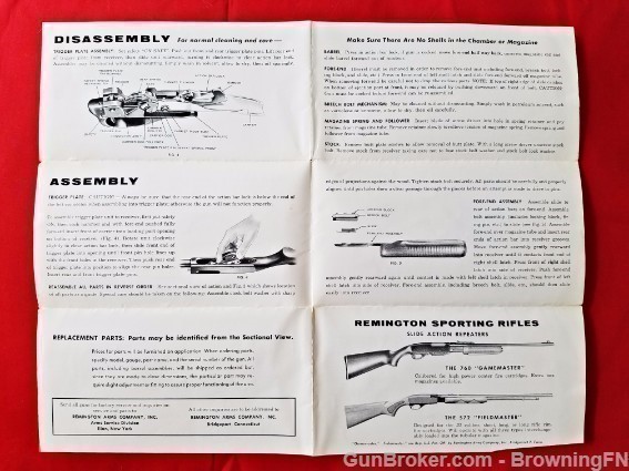 Orig Remington Model 870 Wingmaster Owners Manual-img-1
