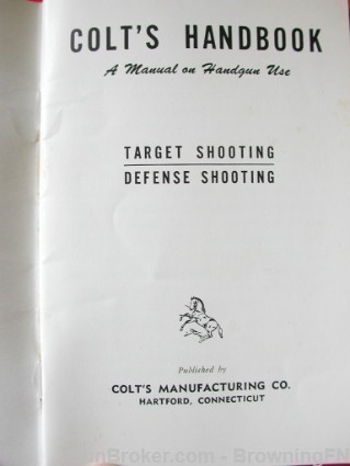 Orig Colt Handbook Target Defense Handgun Shooting-img-2