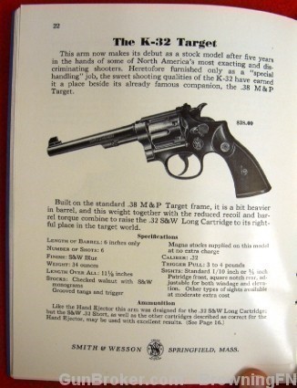 Orig S&W Catalog 1940 All Models Revolvers K-22-img-11