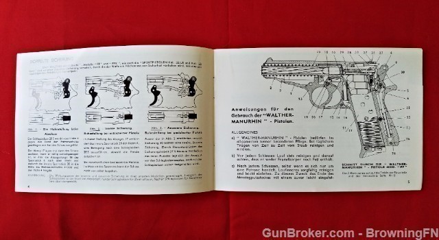 Orig Walther PP PPK Owners Manual 9-75 German-img-1