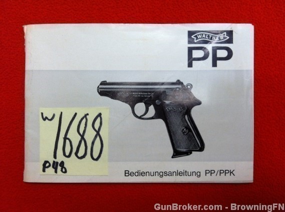 Orig Walther PP PPK Owners Manual German-img-0