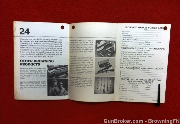 Orig Browning 92 Centennial Owners Instruction Manual-img-2