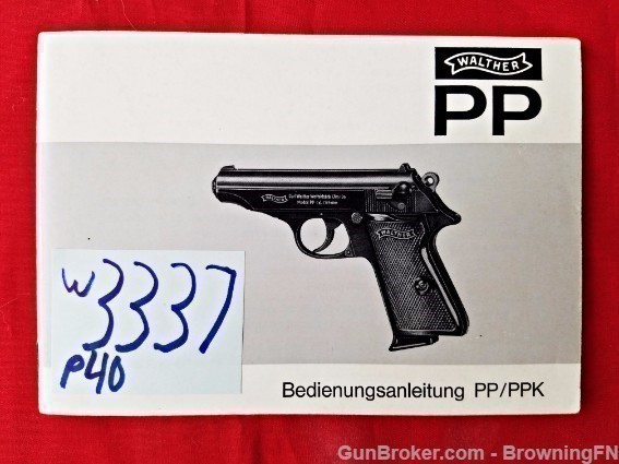 Orig Walther PP/PPK Owners Manual-img-0