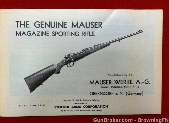 Orig Mauser Magazine Sporting Rifles Catalog 1964-img-1