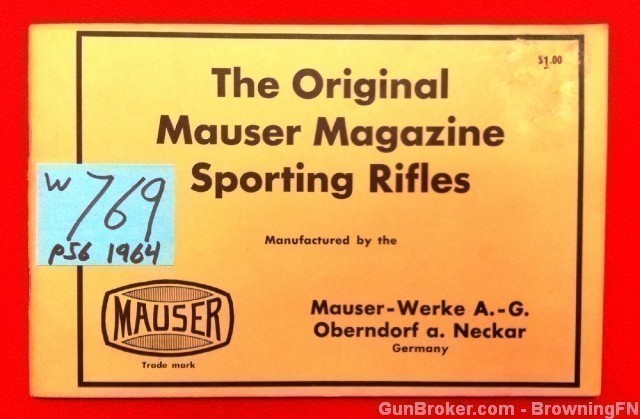 Orig Mauser Magazine Sporting Rifles Catalog 1964-img-0