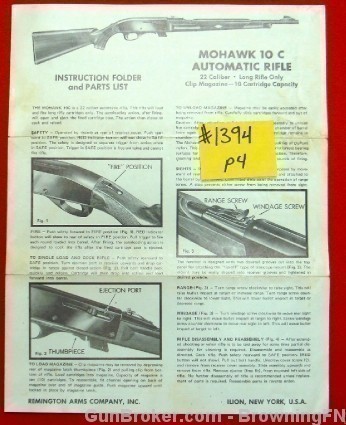 Orig Remington Owners Instruction Manual Model Mohawk 10-img-0