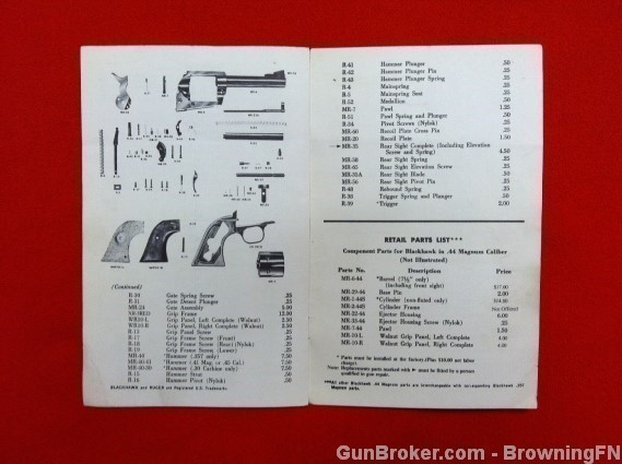 Orig Ruger Blackhawk Owners Instruction Manual 1978-img-1