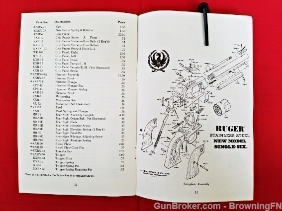 Orig Ruger New Model Single-Six Owners Instruction Manual 1975-img-1