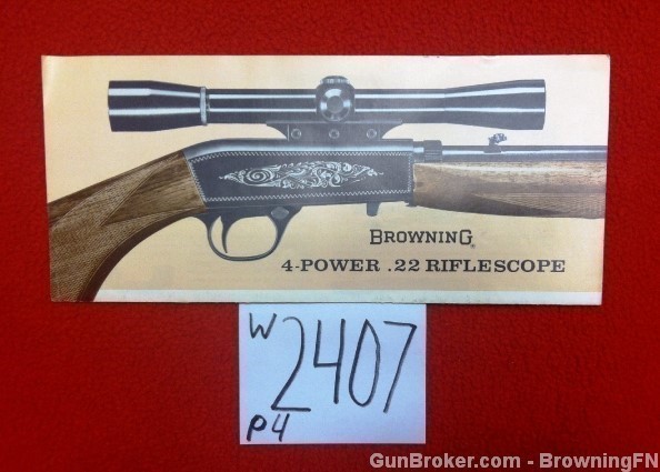 Orig Browning 4-Power .22 Riflescope Flyer 22-img-0