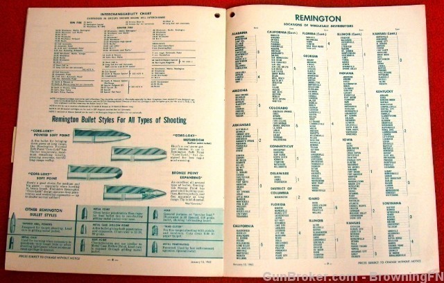 Orig Remington Price List 1962 Ammunition-img-2