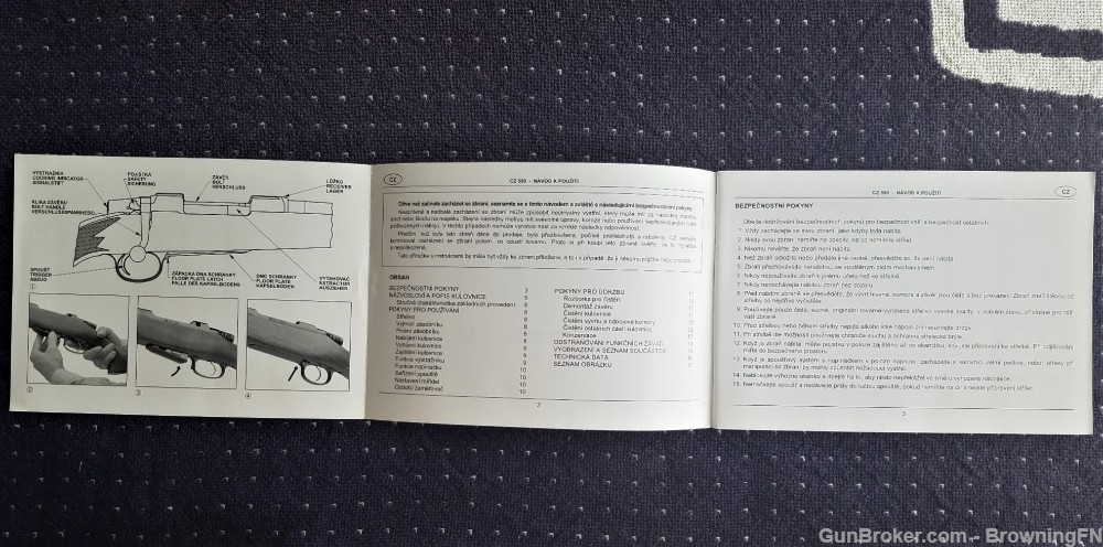 Orig CZ Model 550 Owners Manual 2003-img-1