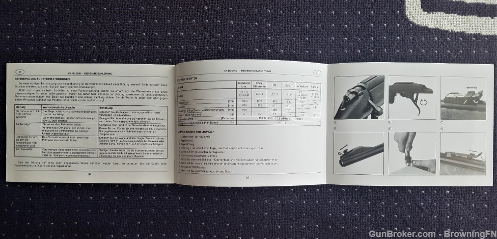 Orig CZ Model 452 ZKM Owners Manual 2003-img-1