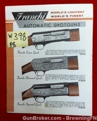 Orig Vintage Franchi Automatic Shotgun Catalog-img-0