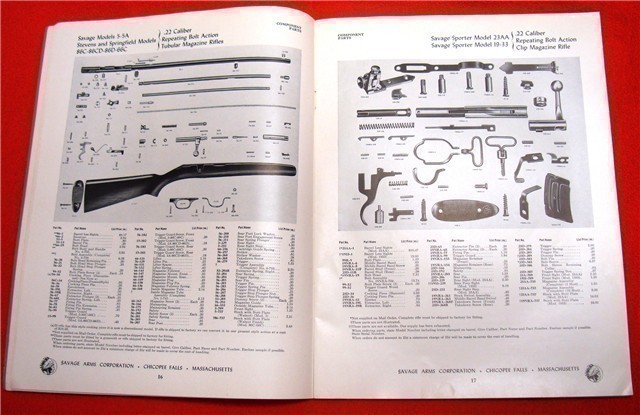 Orig Savage Stevens Fox Parts List Schematics 1951-img-5