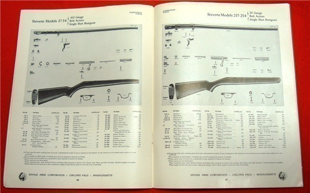 Orig Savage Stevens Fox Parts List Schematics 1951-img-6