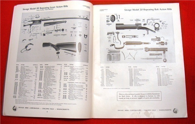 Orig Savage Stevens Fox Parts List Schematics 1951-img-1