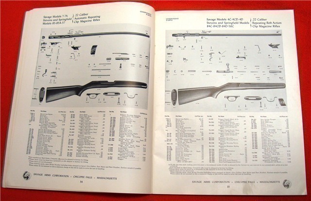 Orig Savage Stevens Fox Parts List Schematics 1951-img-4