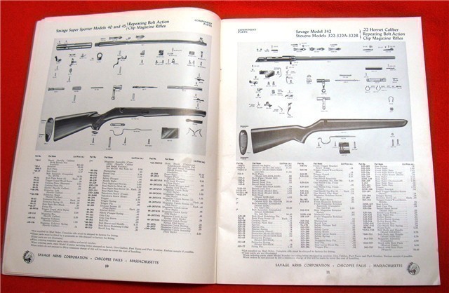 Orig Savage Stevens Fox Parts List Schematics 1951-img-3