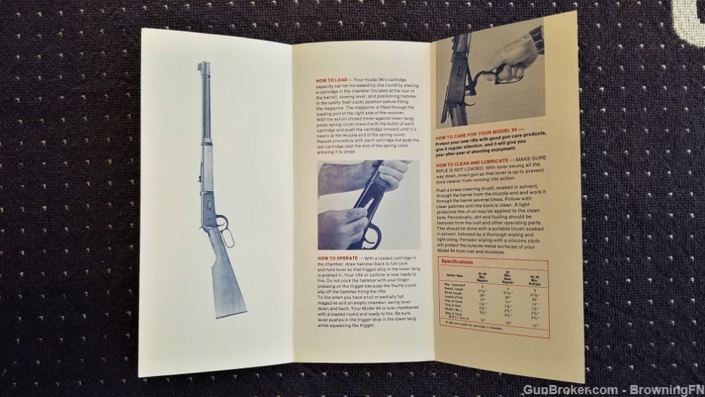 Orig Winchester Model 94 Owners Manual-img-1