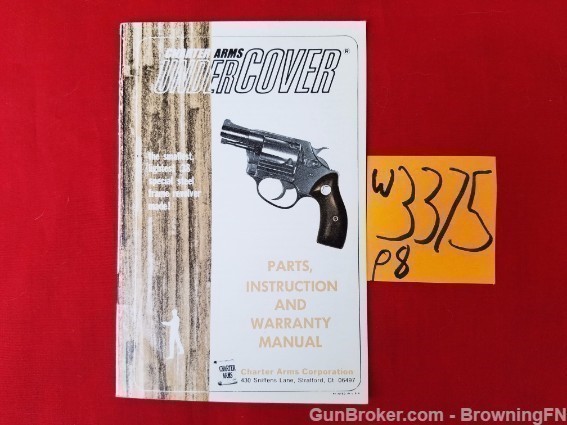 Orig Charter Arms Undercover .38 Owners Instruction Manual-img-0